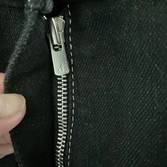 NWOT Escada Y2K Women’s Denim Jeans Blokecore Black Beaded Pockets 8 - Picture 12 of 16